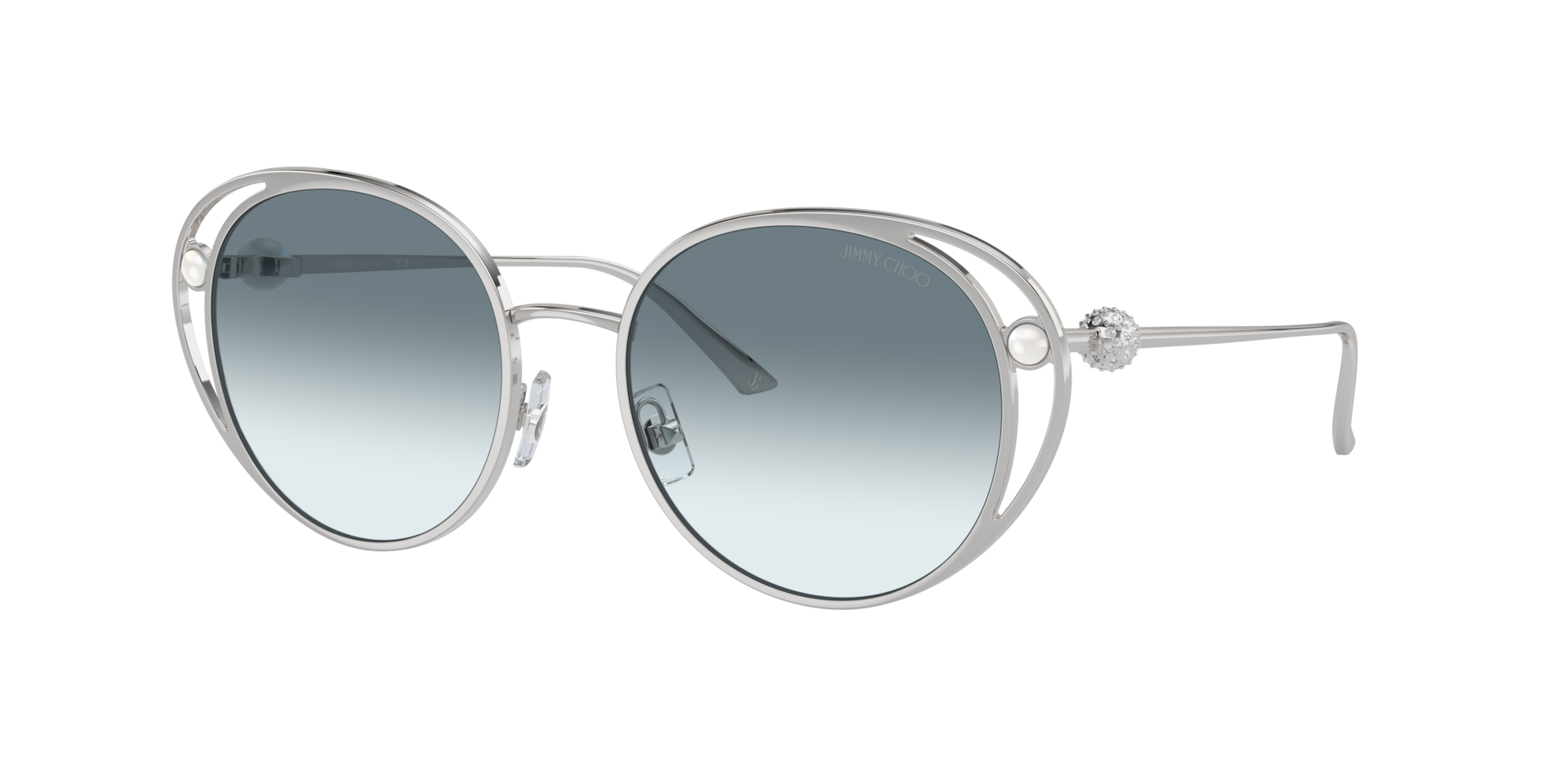 Jimmy Choo Woman Sunglass JC4003HB -  Frame color: Silver, Lens color: Gradient Blue
