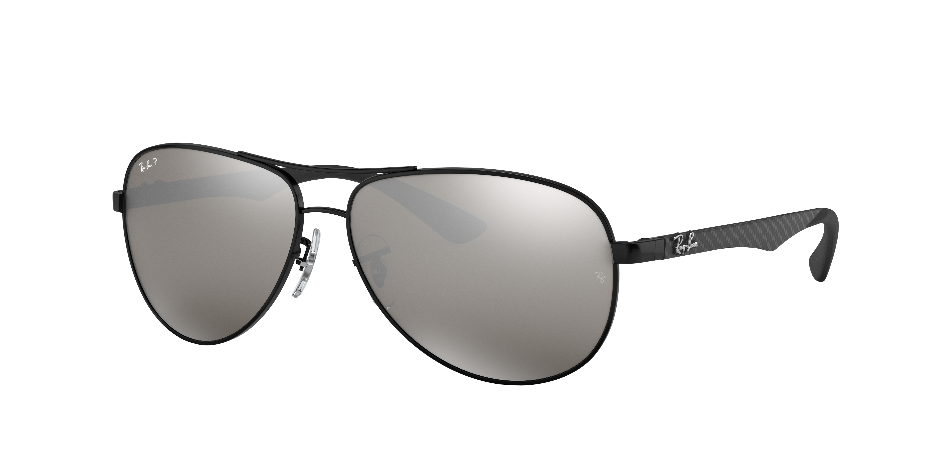 Ray-Ban Carbon Fibre XL (61 - 13) with Grey lenses and Black frame