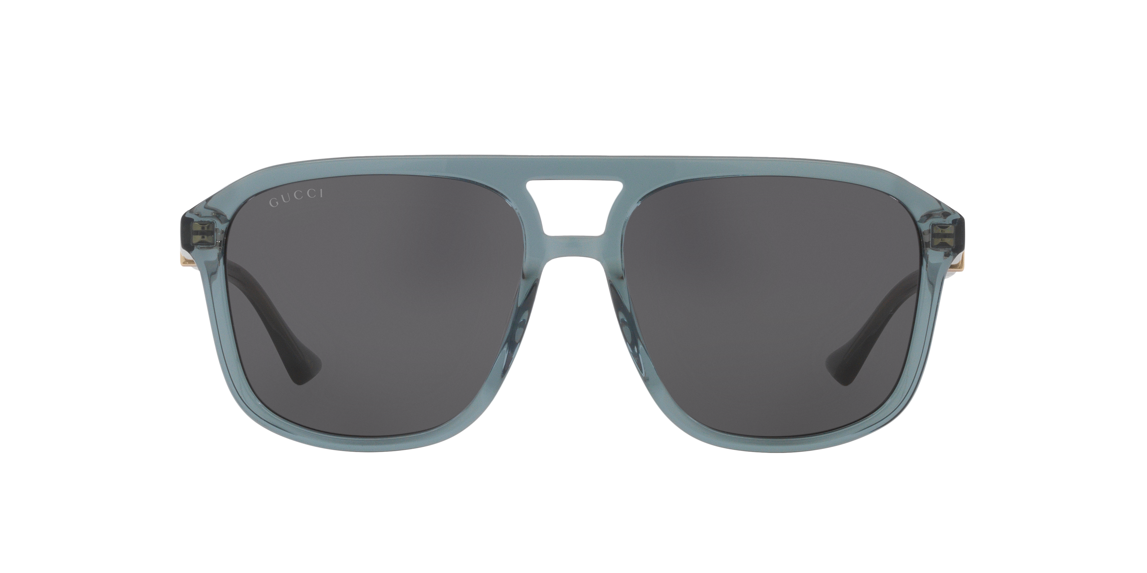 Gucci GG1494S M (57 - 17) com Lentes Cinza e Armação Verde