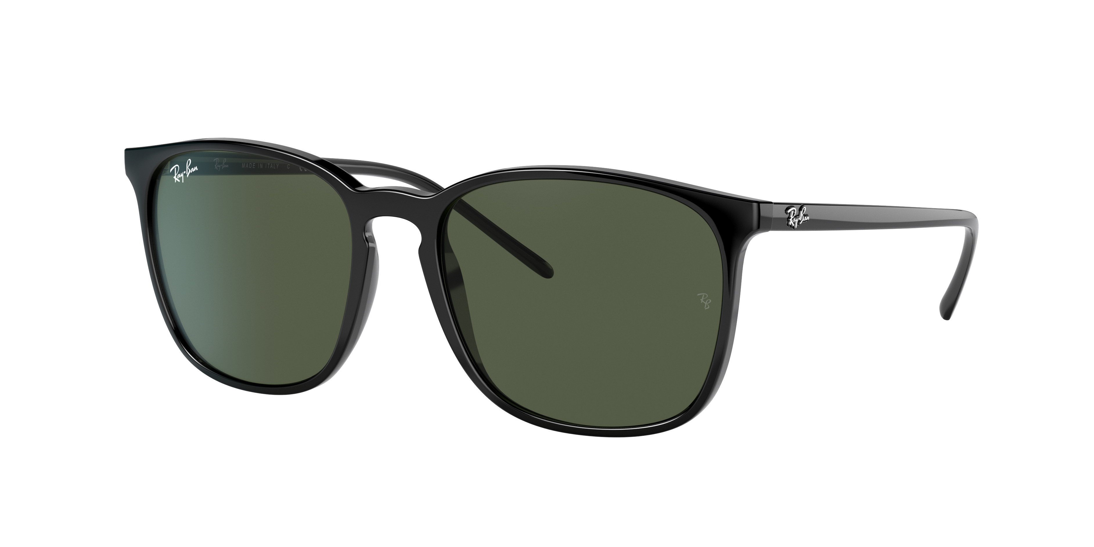 Ray-Ban RB4387 M (56 - 18) with Green lenses and Black frame