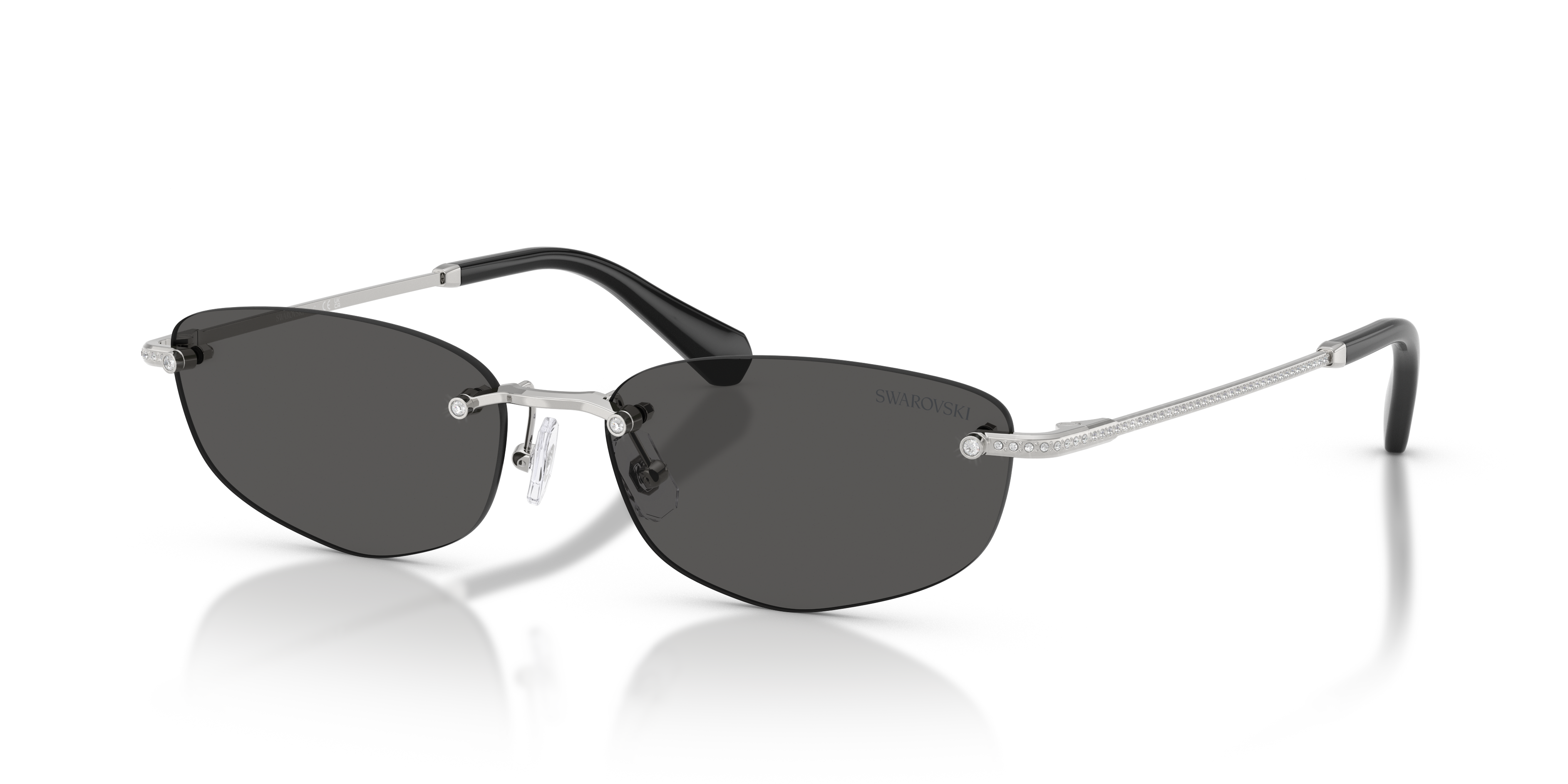 Swarovski SK7045D XL (57 - 16) with Grey lenses and Silver frame