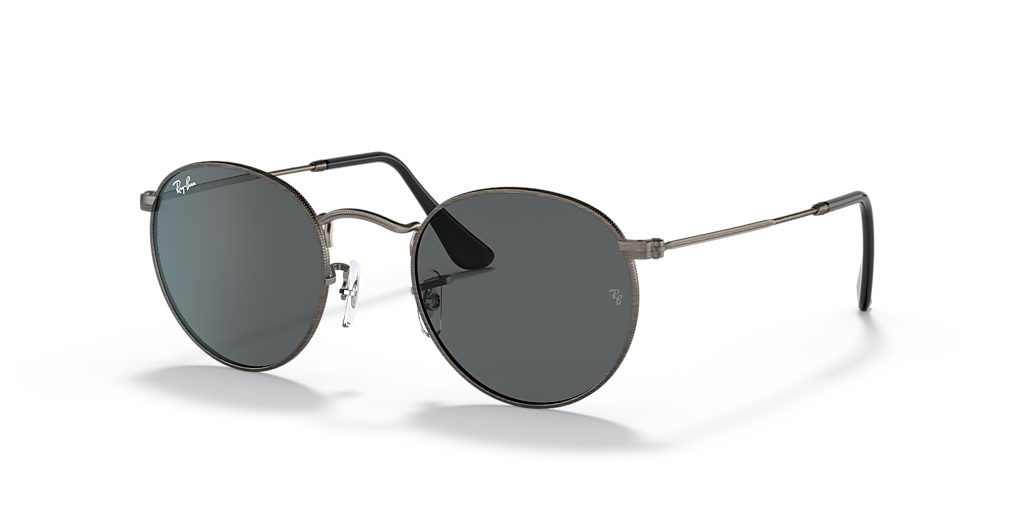 Ray-Ban Round l サングラス Ray-Ban Round Metal Antiqued S (50 - 21) with Grey lenses and Grey