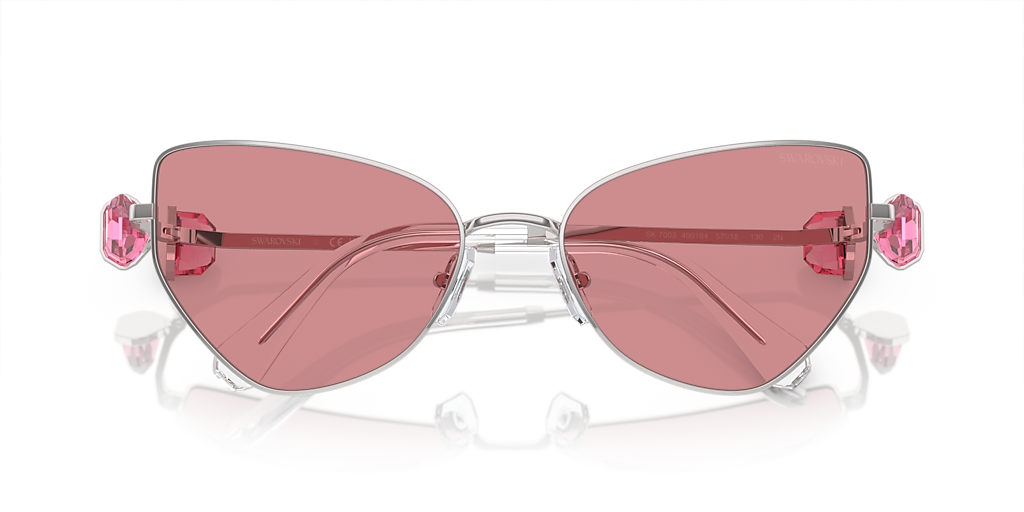 Swarovski SK7003 M (57 - 18) with Pink lenses and Silver frame