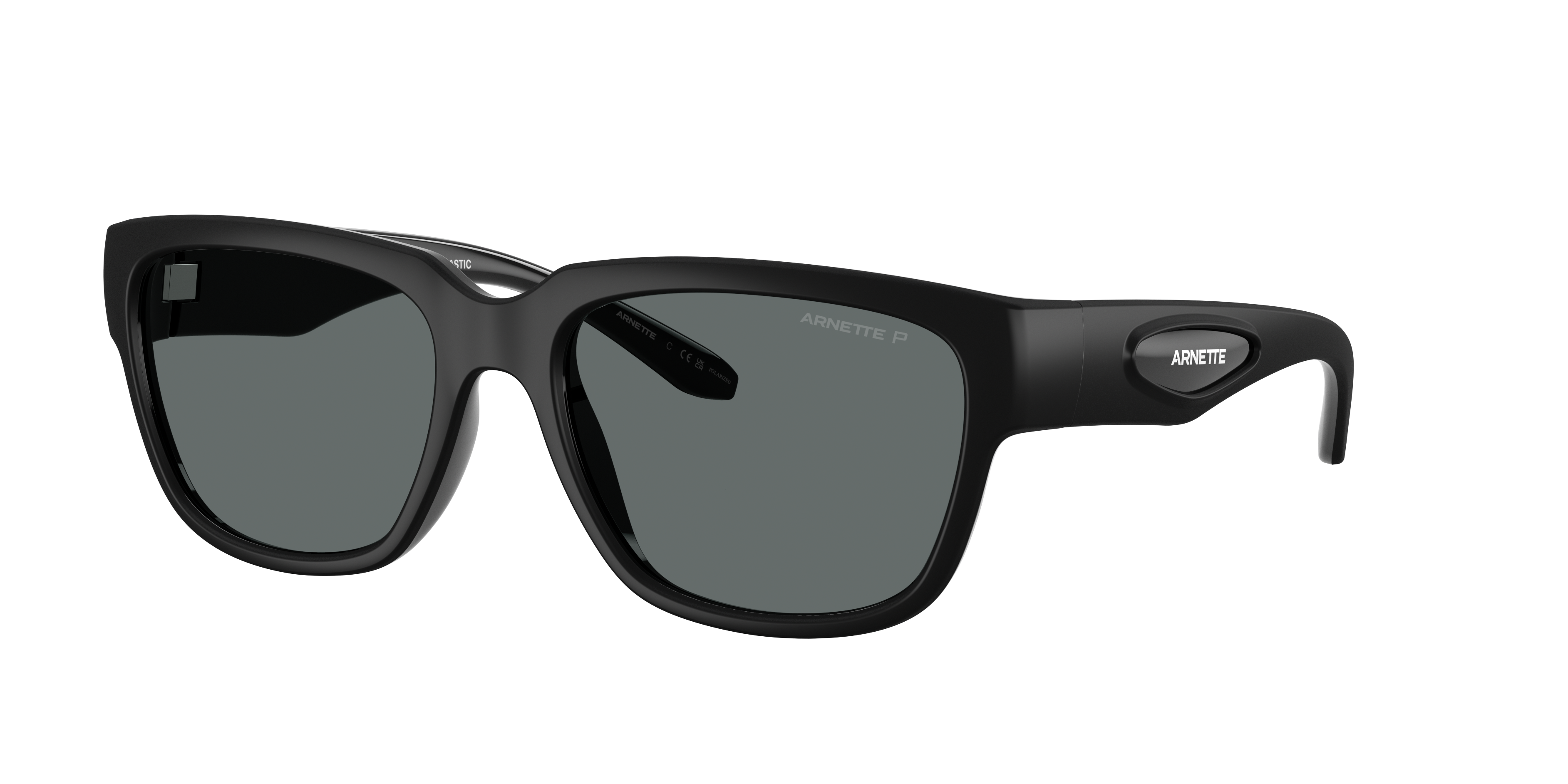 Arnette Man Sunglass Bounce -  Frame color: Black, Lens color: Dark Grey Polarized