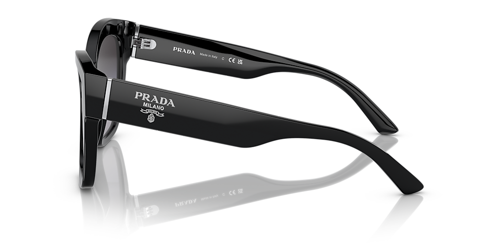 Prada PR 17ZS M (54 - 18) with Grey lenses and Black frame