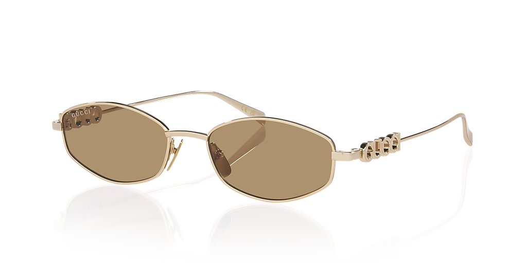 Gucci GG1802S M (55 - 18) with Brown lenses and Gold frame