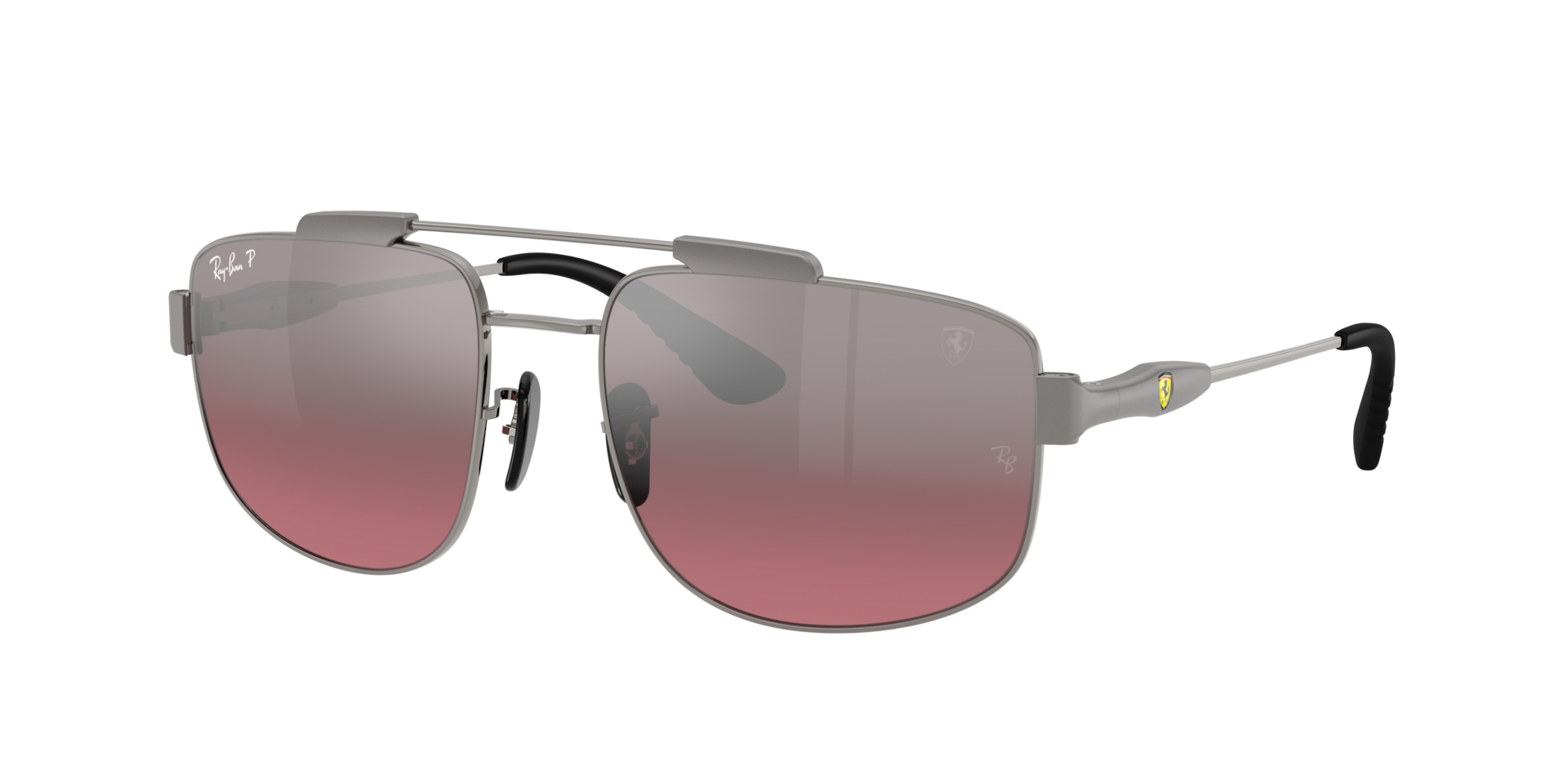 Ray-Ban Unisex Sunglass RB3789M Scuderia Ferrari Collection Polarized+ Lenses -  Frame color: Gunmetal, Lens color: Polarized Wine