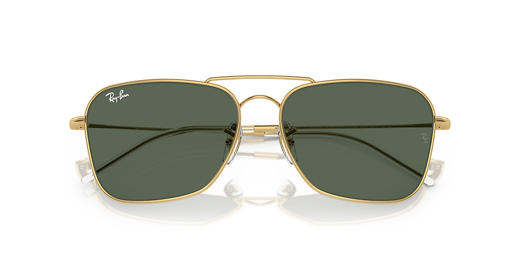 Ray-Ban Caravan Reverse XXL (61 - 15) with Green lenses and Gold