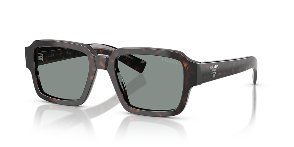 Prada PR 02ZSF M (54 - 19) with Blue lenses and Tortoise frame