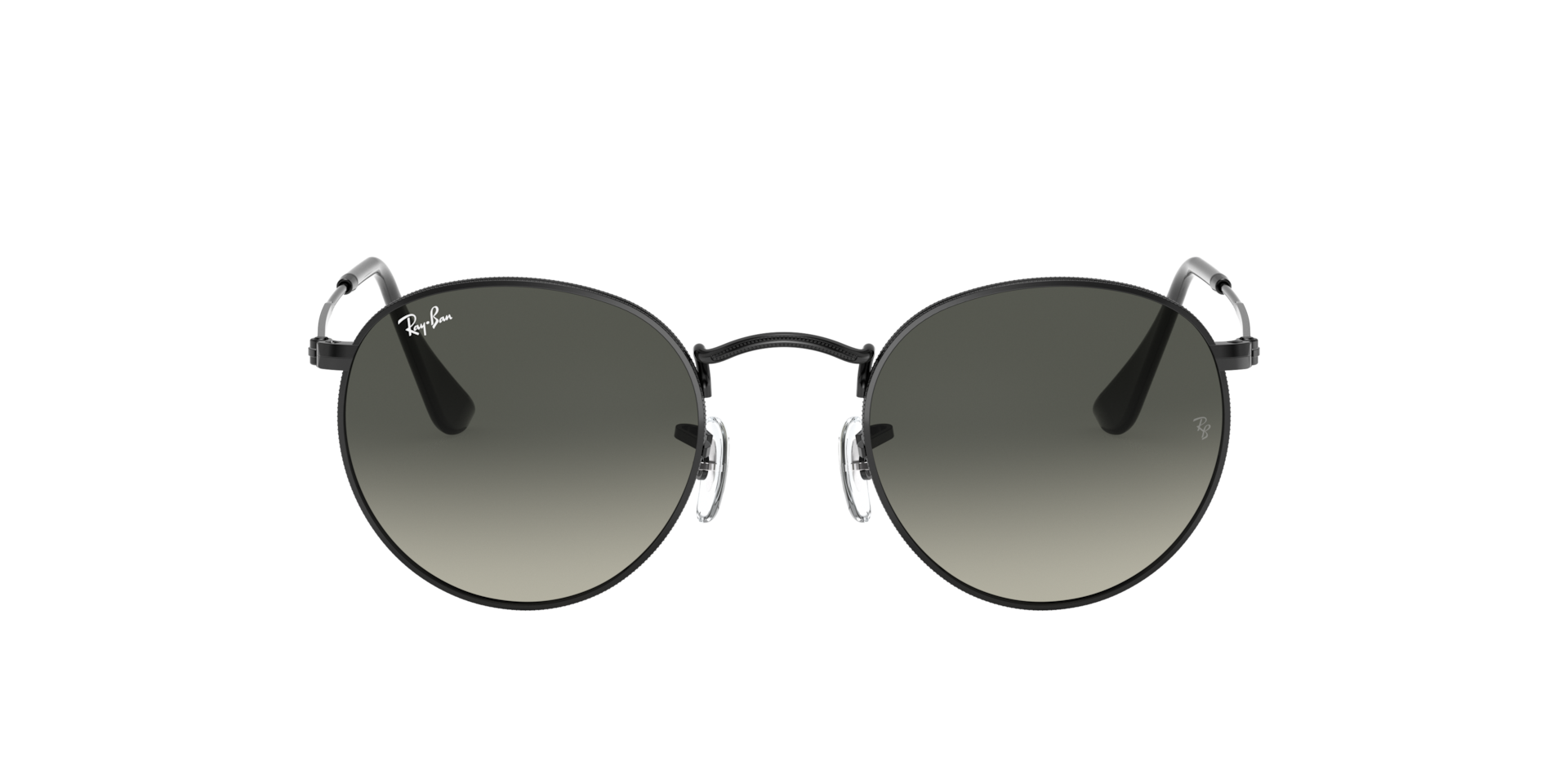 Ray-Ban Round Flat Lenses L (53 - 21) with Grey lenses and Black