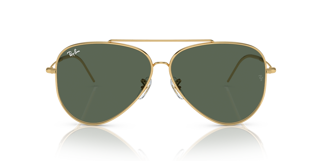 Ray-Ban Aviator Reverse L (59 - 11) with Green lenses and Gold