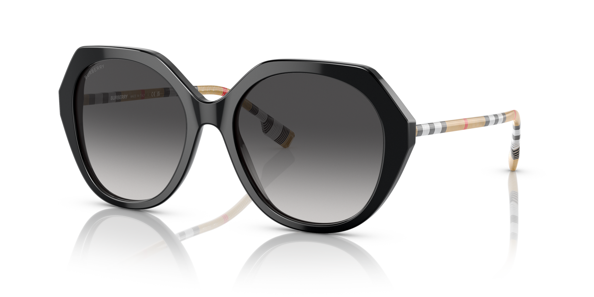 Burberry Vanessa XL (57 - 18) with Grey lenses and Black frame