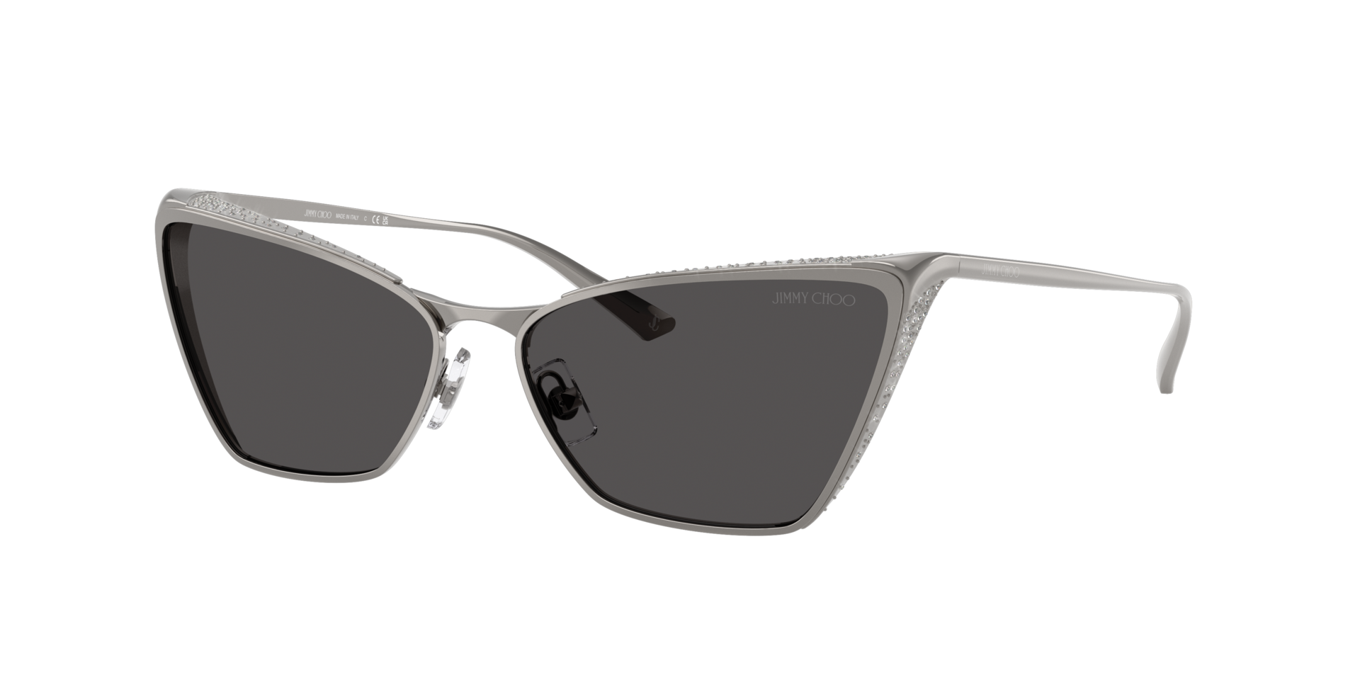 Jimmy Choo Femme Sunglass JC4019B - Couleur du Monture: Gunmetal, Couleur de Lentille: Gris foncé