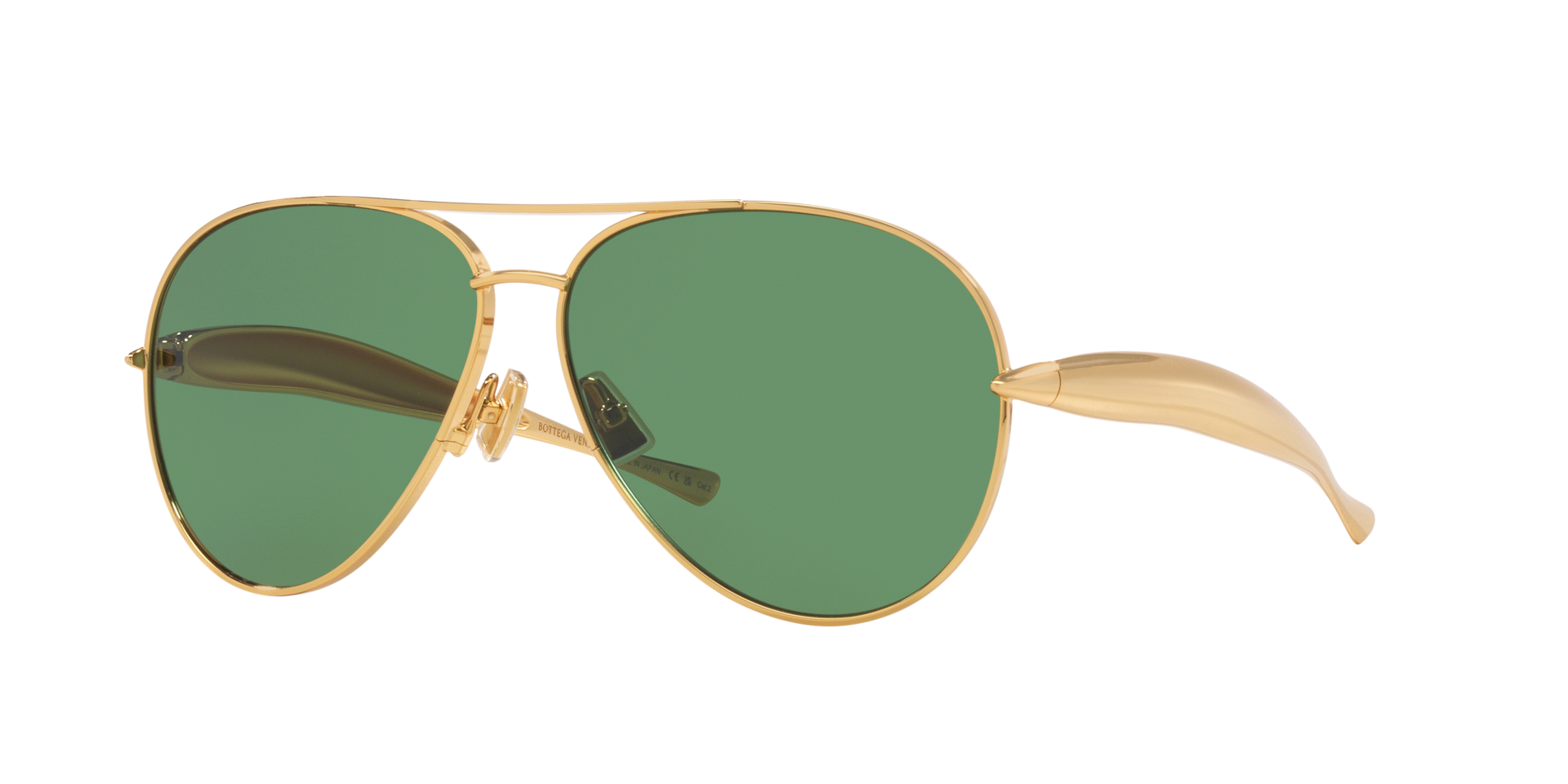 Bottega Veneta BV1305S XXL (64 - 13) with Gold lenses and Gold