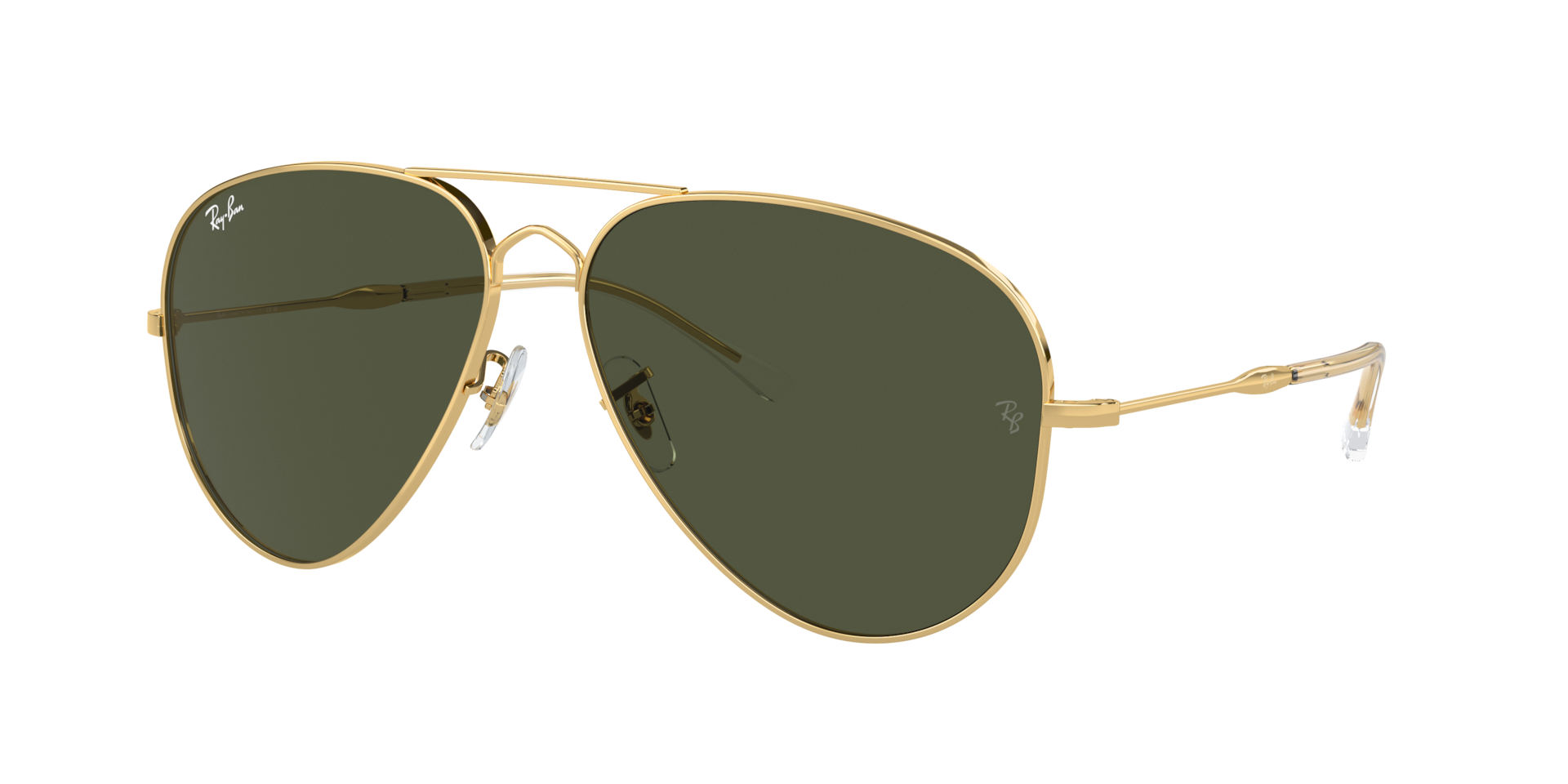 Ray-Ban Unisex Sunglass Old Aviator -  Frame color: Arista Gold, Lens color: Green
