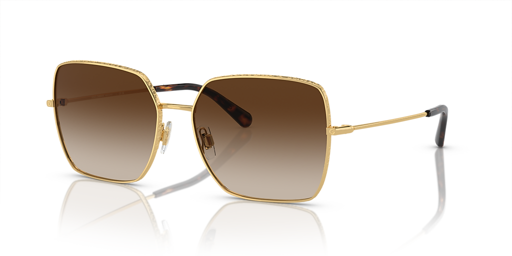 Dolce&Gabbana DG2242 L (57 - 16) with Brown lenses and Gold frame