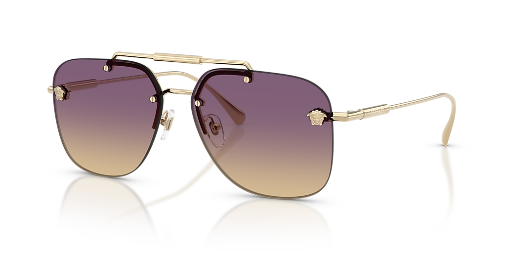 Versace VE2296 XL (60 - 14) with Yellow lenses and Gold frame