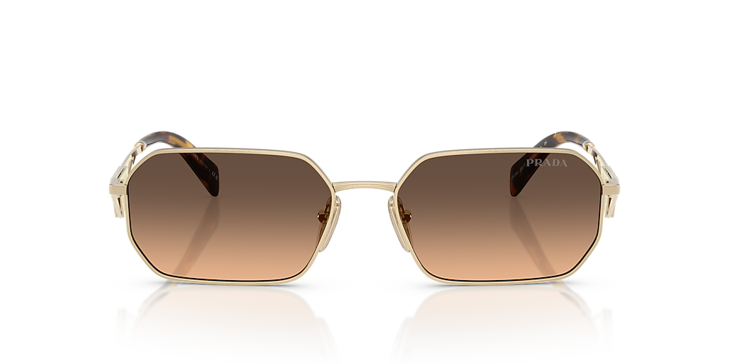 Prada PR A51S XL (58 - 17) with Brown lenses and Gold frame