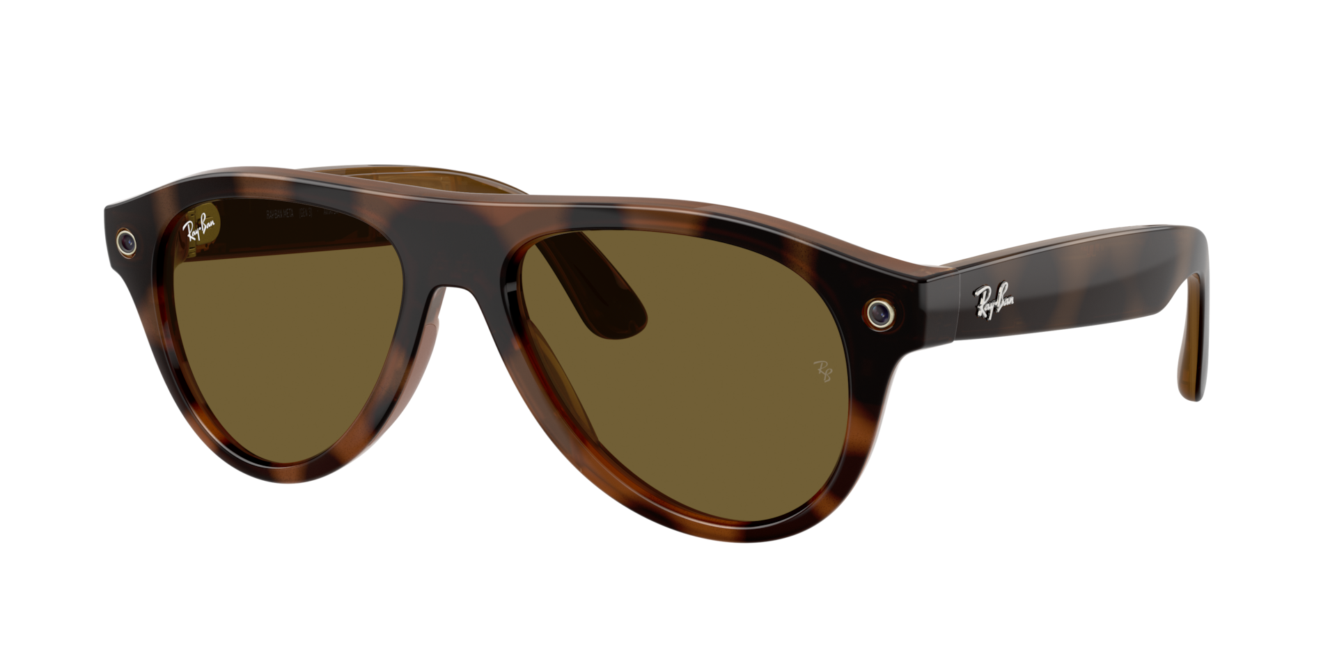 RayBan Unisex RayBan Meta Gen 3 Aviator Frame color Havana Lens color Dark Brown
