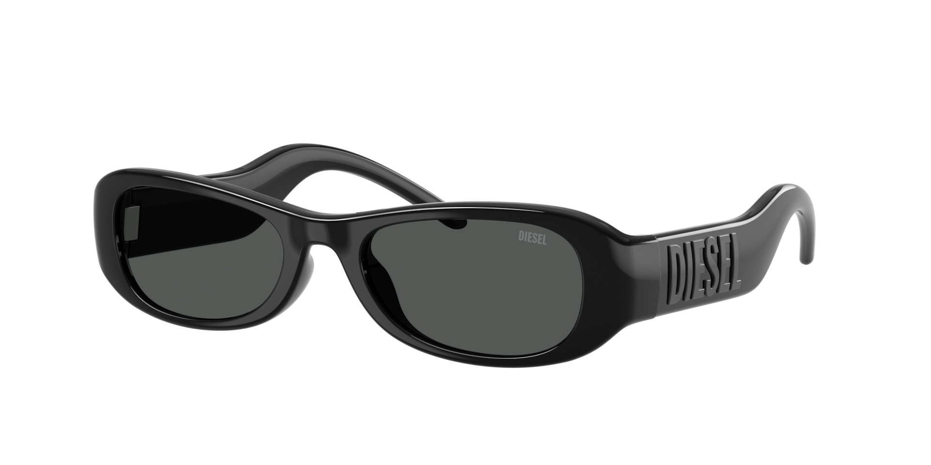 Diesel Unisex Sunglass DL3020U - Frame color: Black, Lens color: Dark Grey