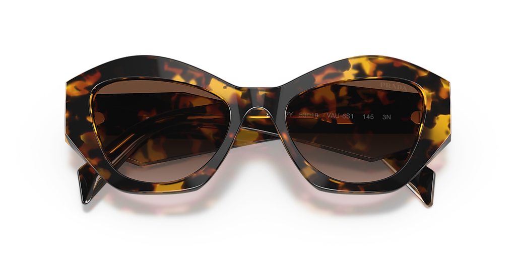 【PRADA ・プラダ 正規品】PR 07YS サングラス ブラック 美品 Prada PR 07YS M (53 - 19) with Brown lenses and Tortoise frame