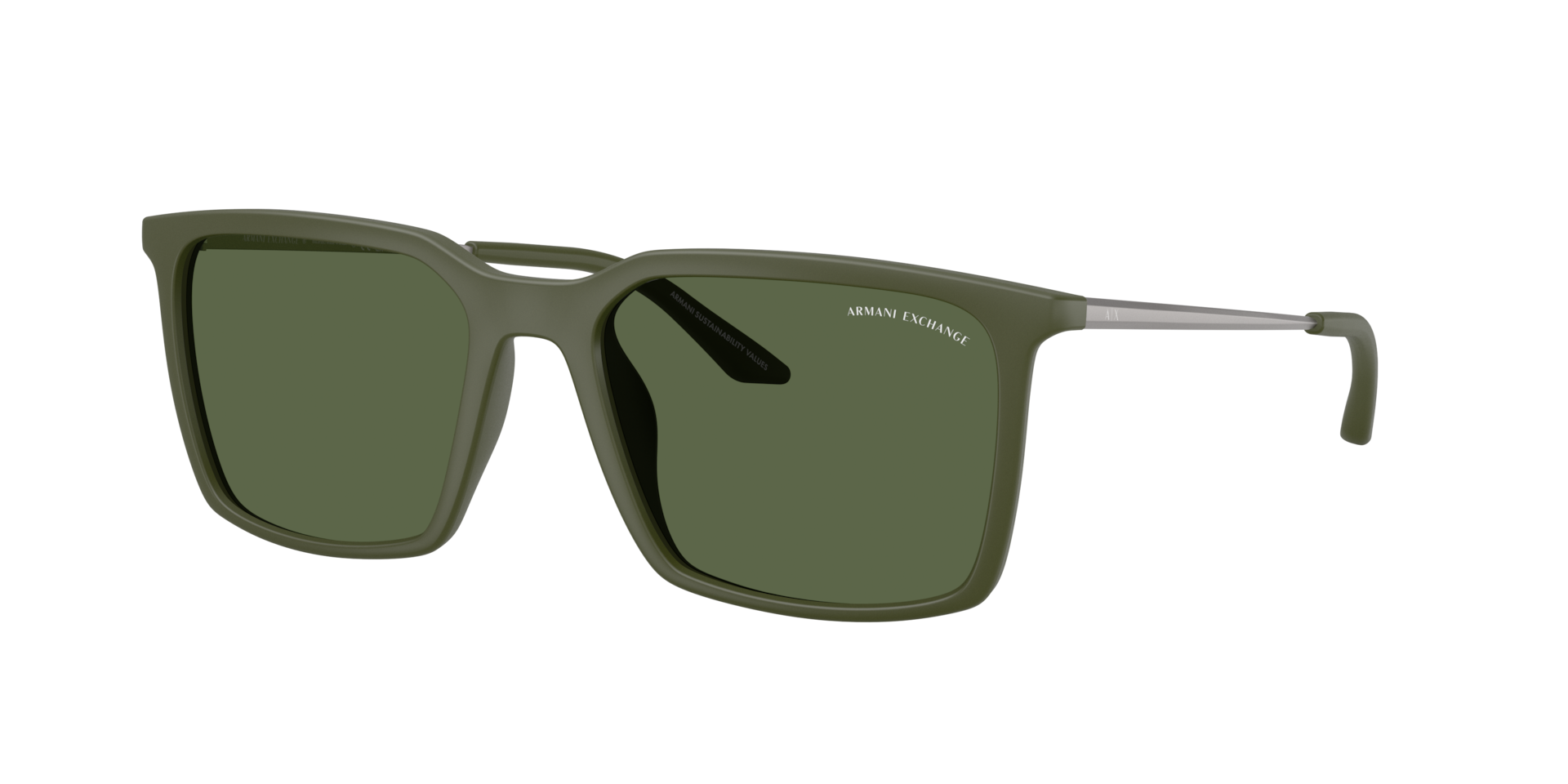 Armani Exchange Man Sunglass AX4170SU -  Frame color: Matte Green, Lens color: Dark Green