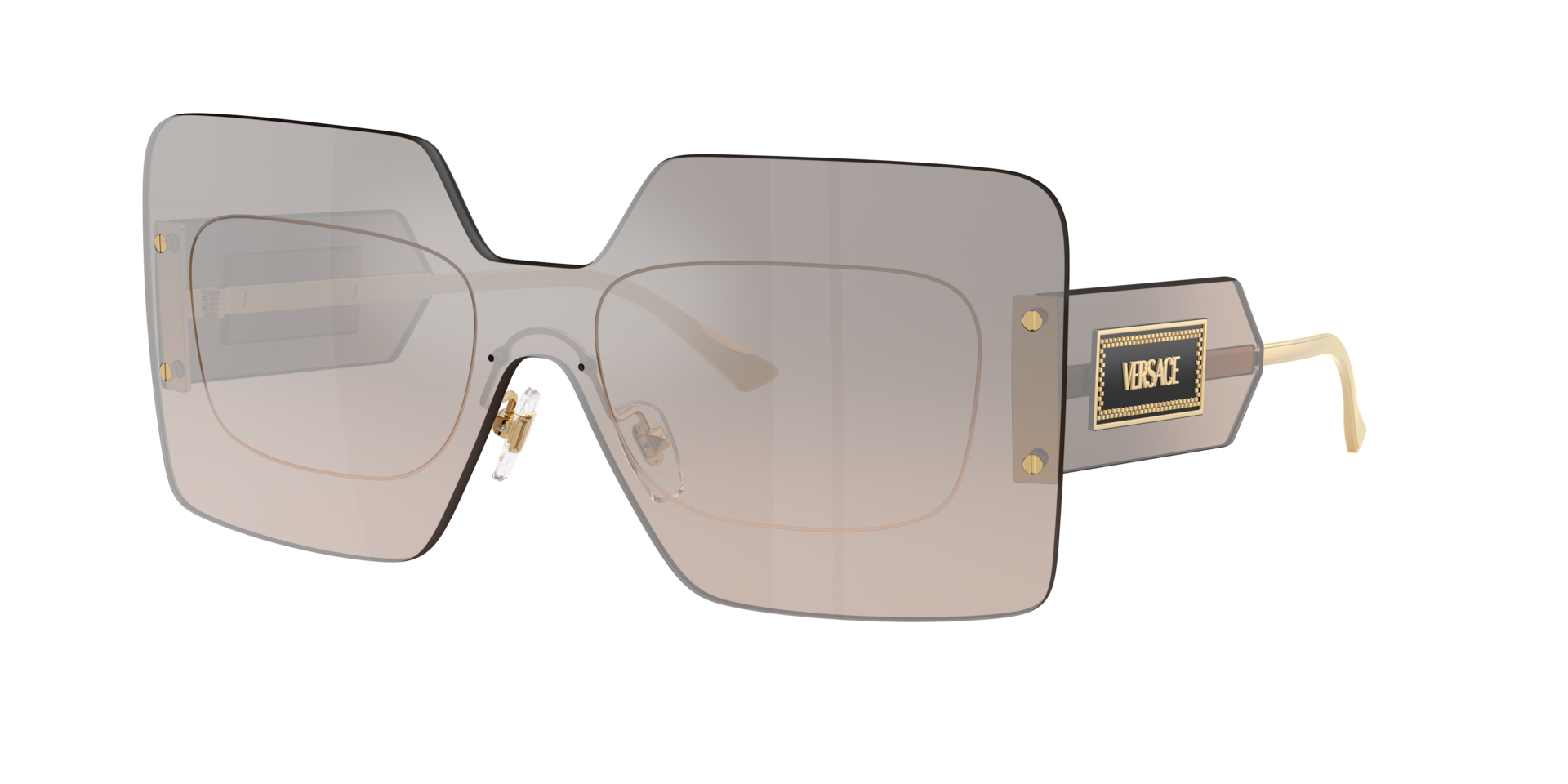Versace Woman Sunglass VE2277 -  Frame color: Turquoise, Lens color: Brown Grad Grey Mirror Silver