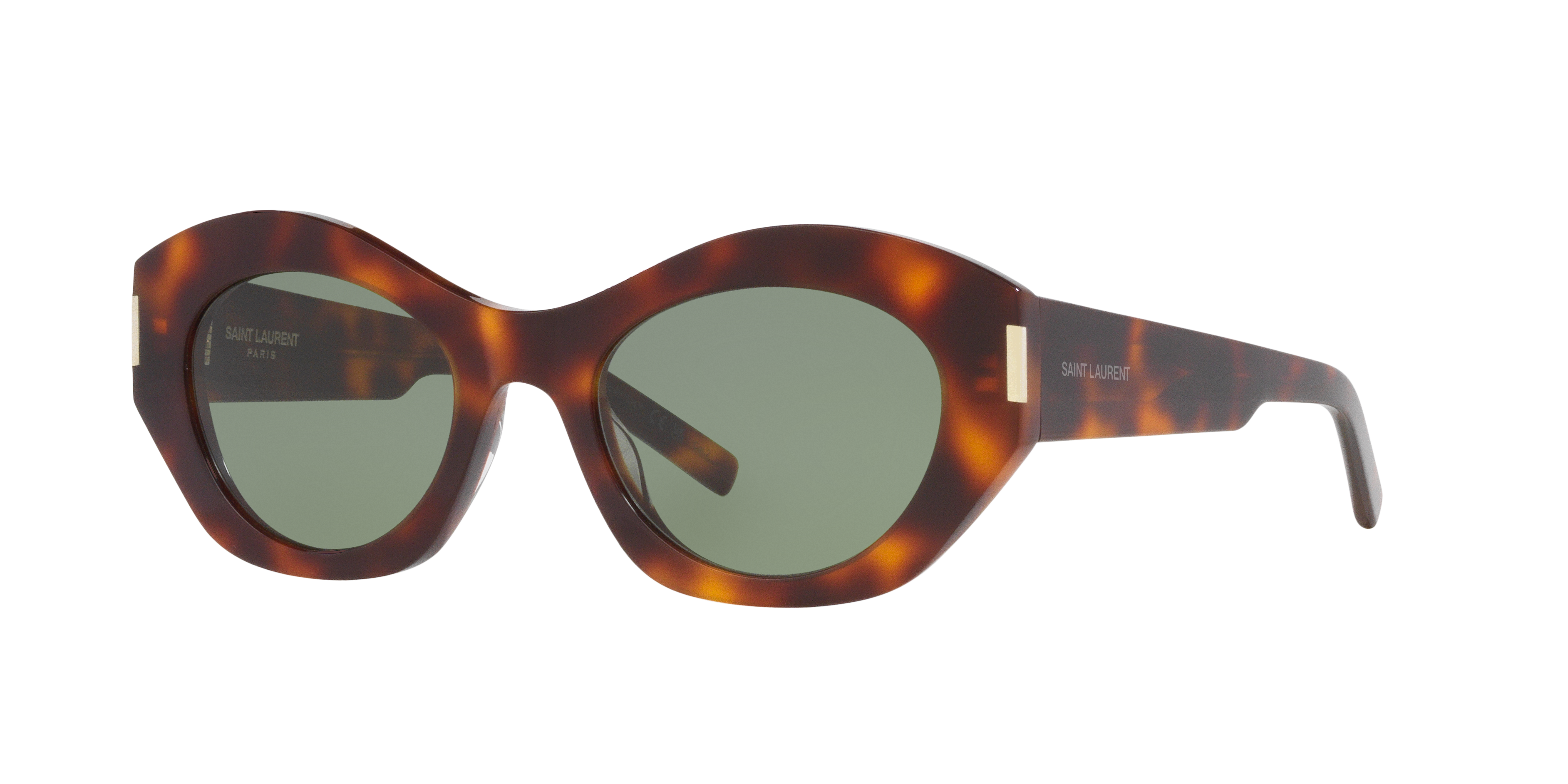 Saint Laurent Woman Sunglass SL 639 -  Frame color: Tortoise, Lens color: Green