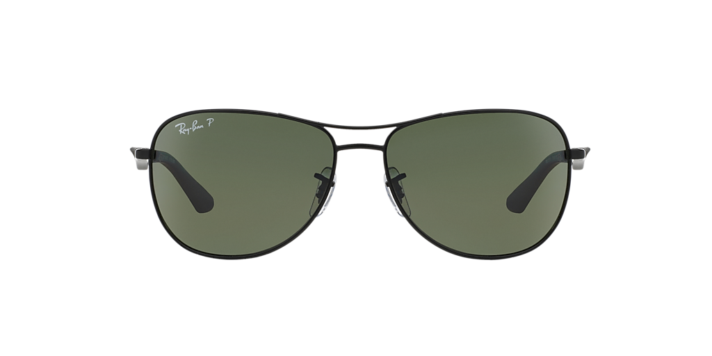 Ray-Ban RB3519 L (59 - 15) with Green lenses and Black frame