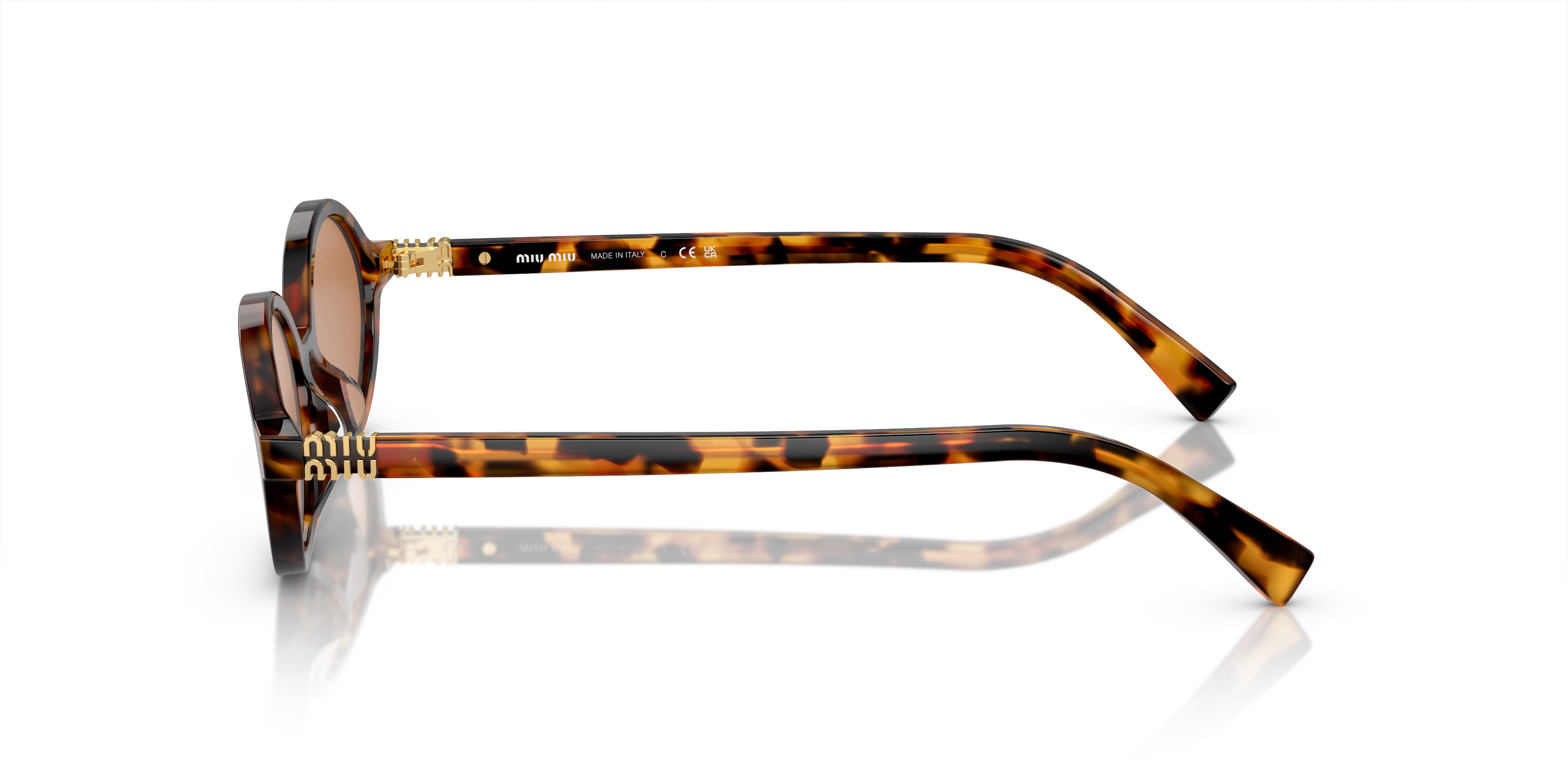 Miu Miu MU 04ZS S (50 - 18) with Brown lenses and Tortoise frame