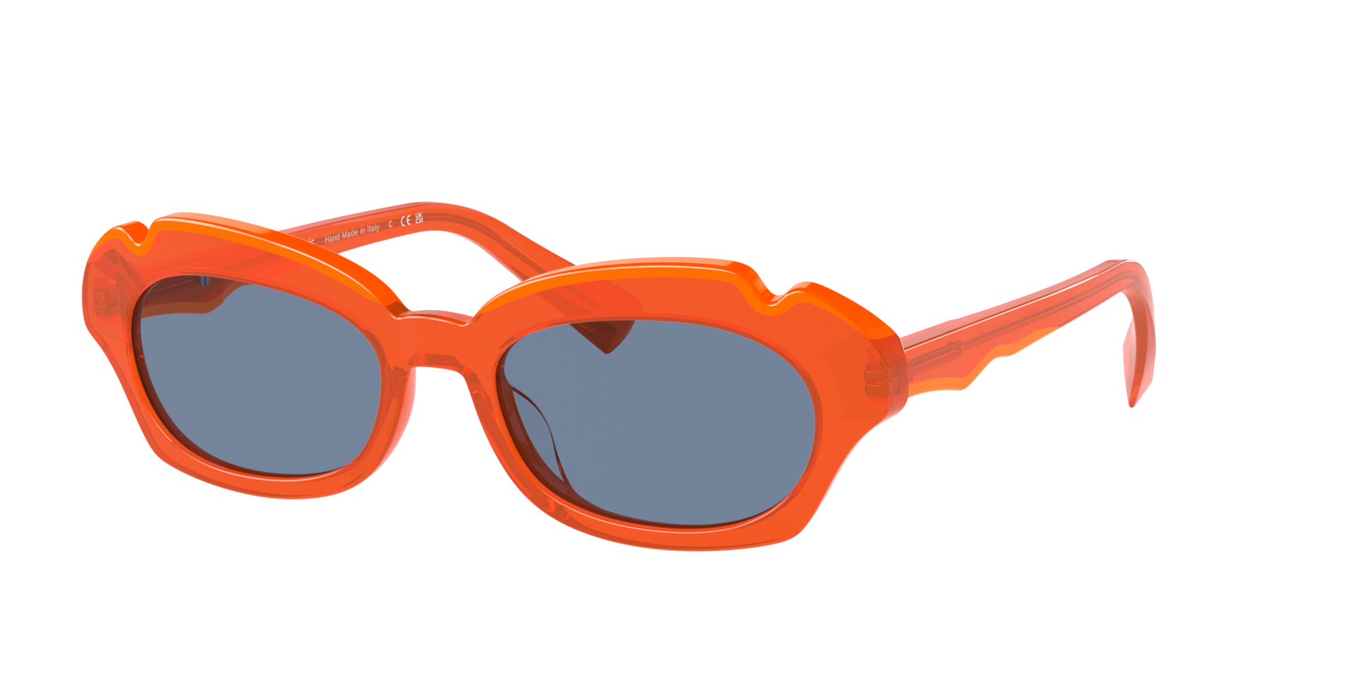 Alain Mikli Woman Sunglass A05071 -  Frame color: Opal Orange/Orange, Lens color: Blue