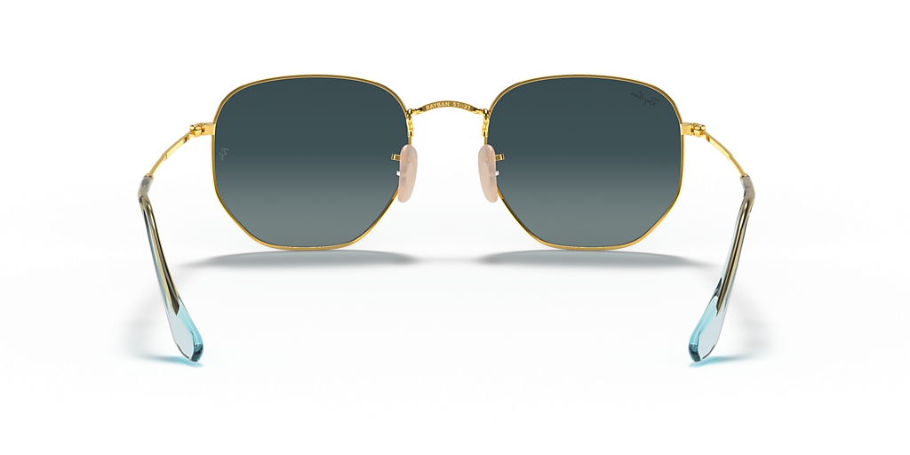 Ray-Ban Hexagonal Flat Lenses M (51 - 21) with Blue lenses and