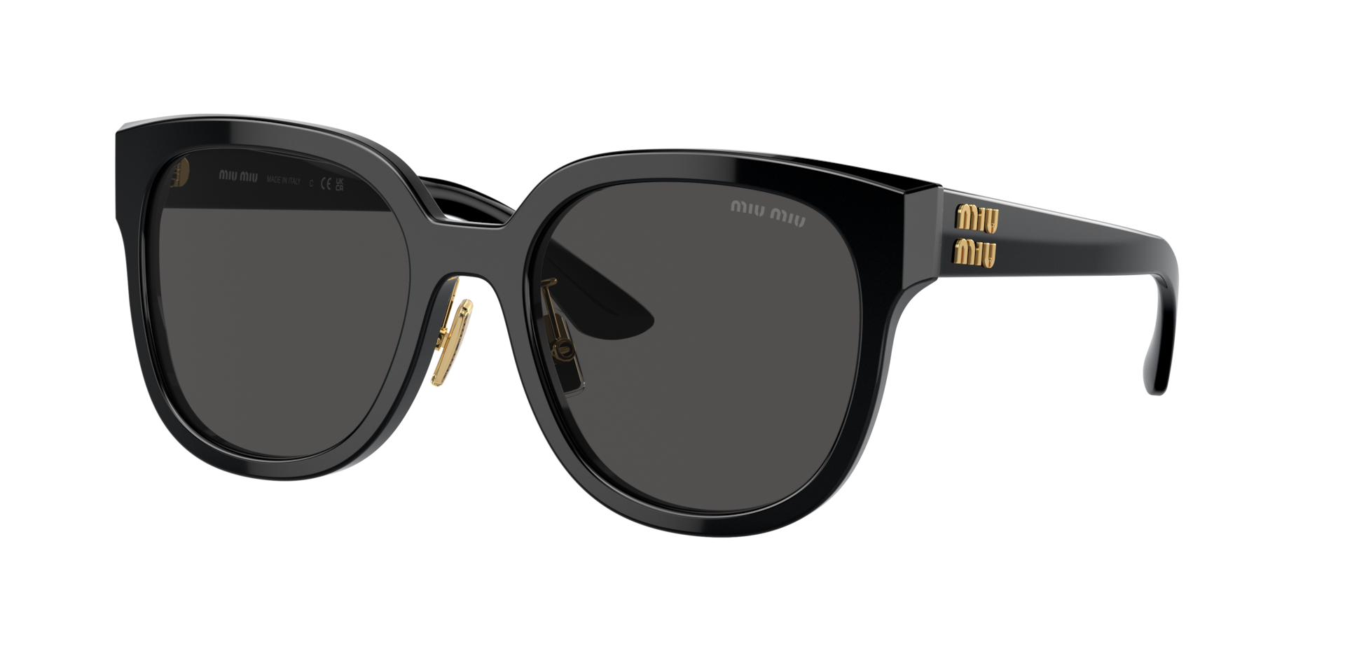 Miu Miu Femme Sunglass MU 01ZS - Couleur du Monture Noir Couleur de Lentille Gris fonc 217 €