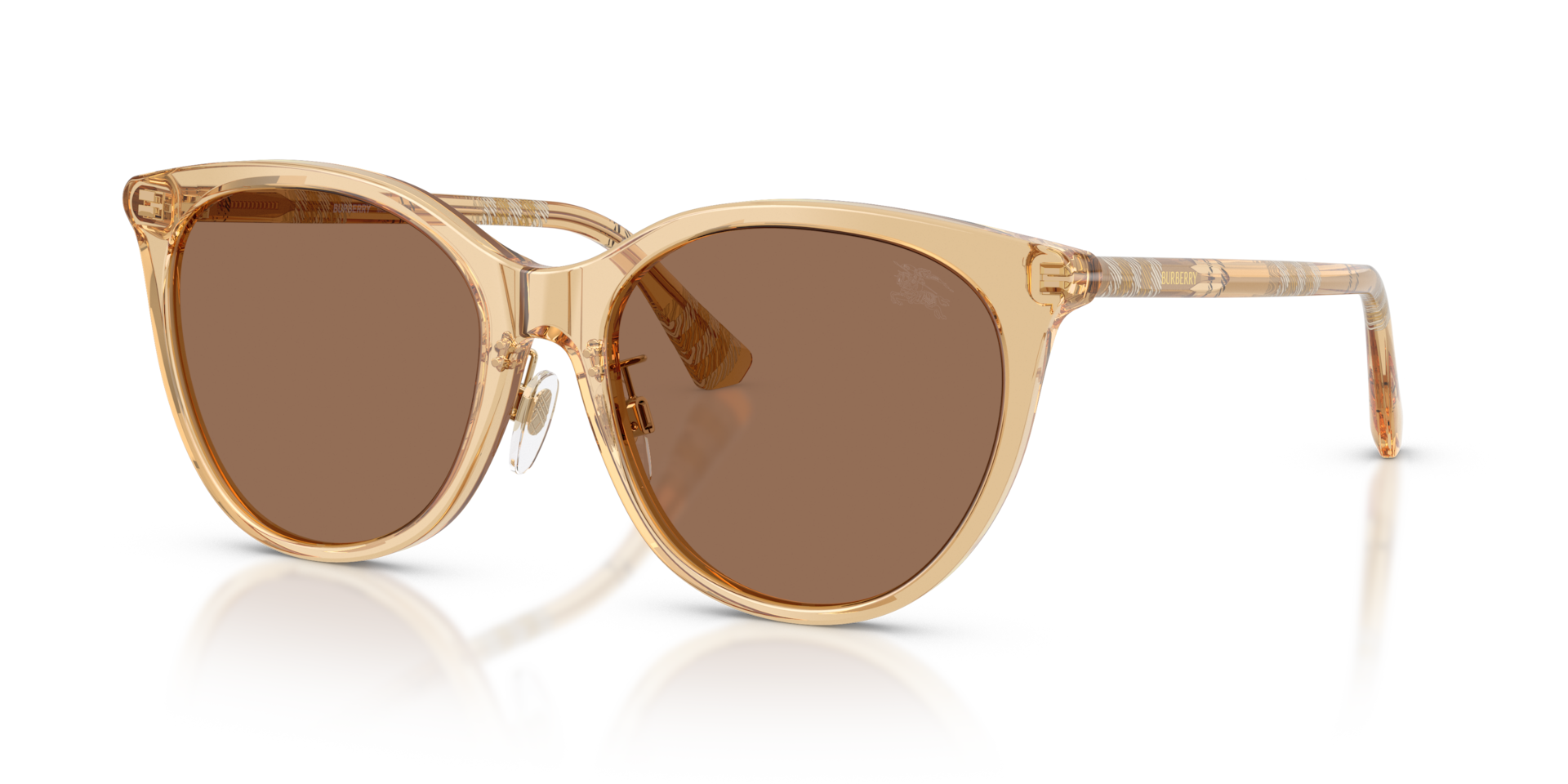 Burberry BE4464D L (56 - 18) with Brown lenses and Beige frame