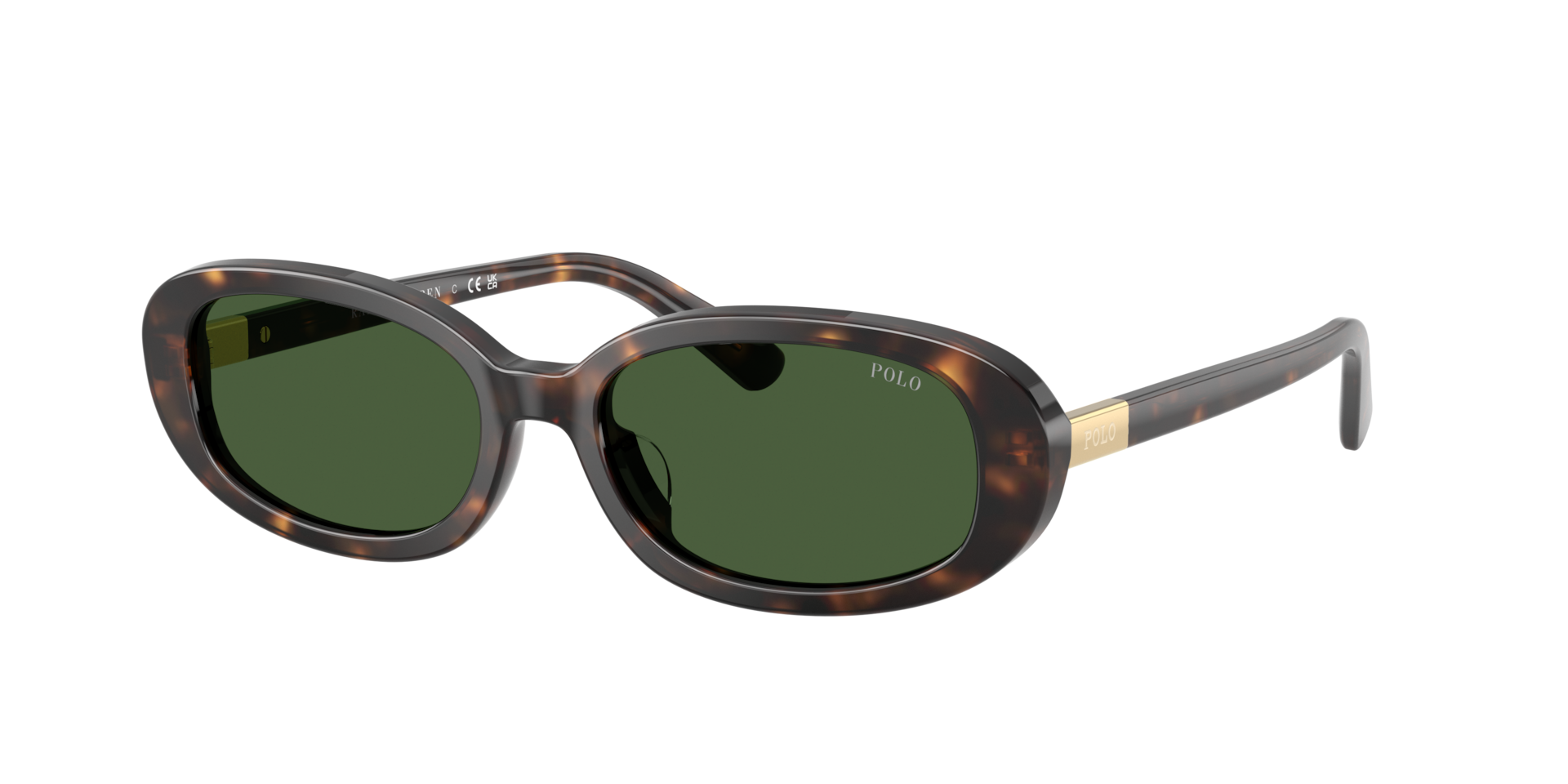 Polo Ralph Lauren Mujer Verde Botella Sunglass Ph4198u - Color Del Marco: Habana Oscuro Brillante, Color De La Lente: