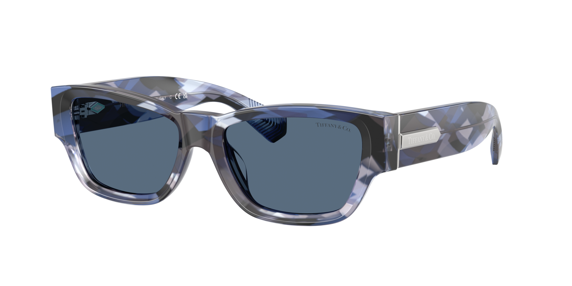 Tiffany & Co. Woman Sunglass TF4265U -  Frame color: Geometric Navy Havana, Lens color: Dark Blue