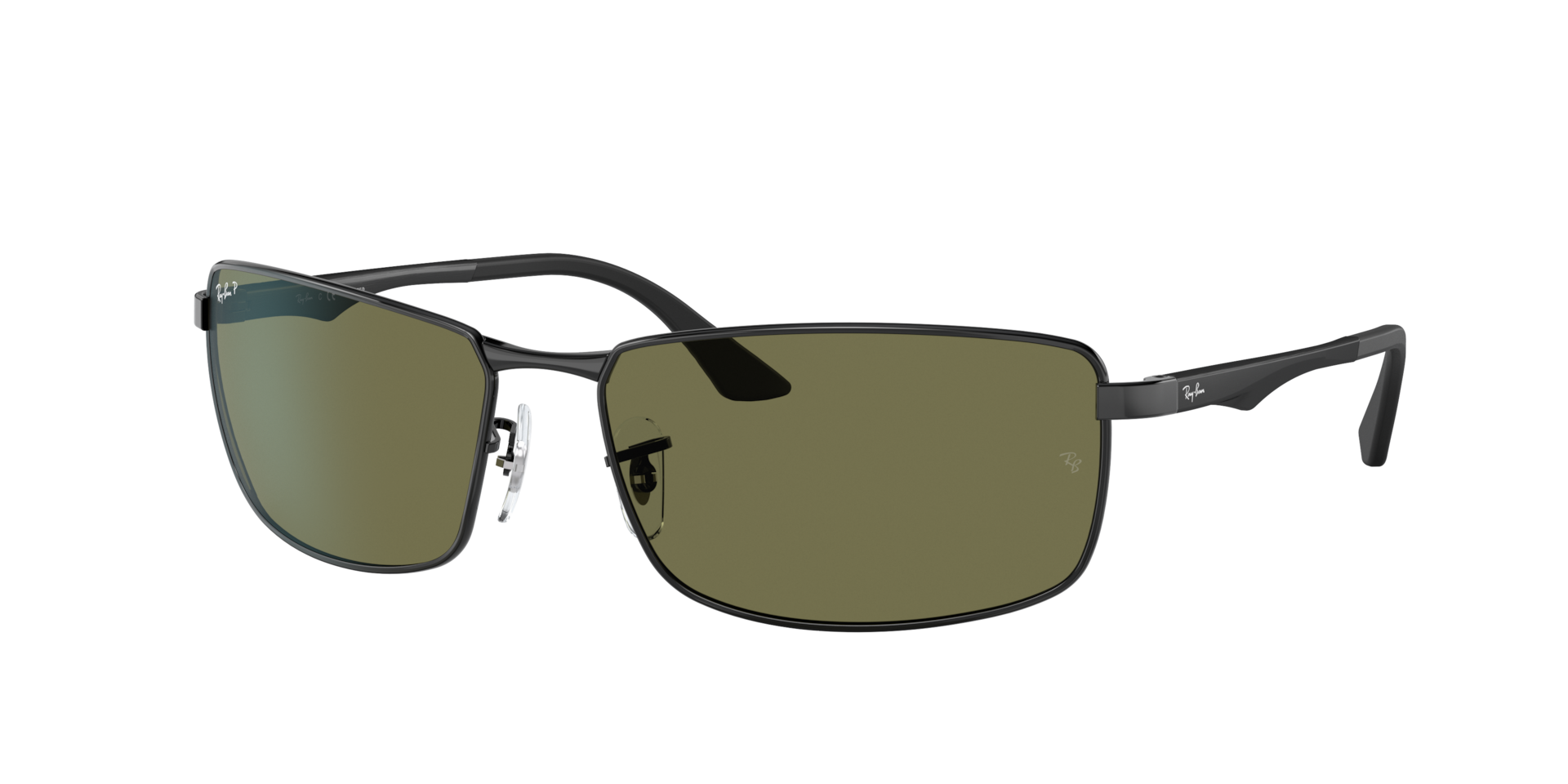 Ray-Ban Homme Sunglass RB3498 - Couleur du Monture Noir Couleur de Lentille Vert G-15 polaris 209 €
