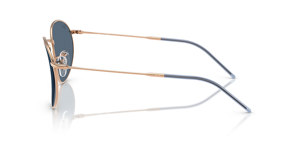 Ray-Ban Round Reverse L (53 - 21) with Blue lenses and Gold frame