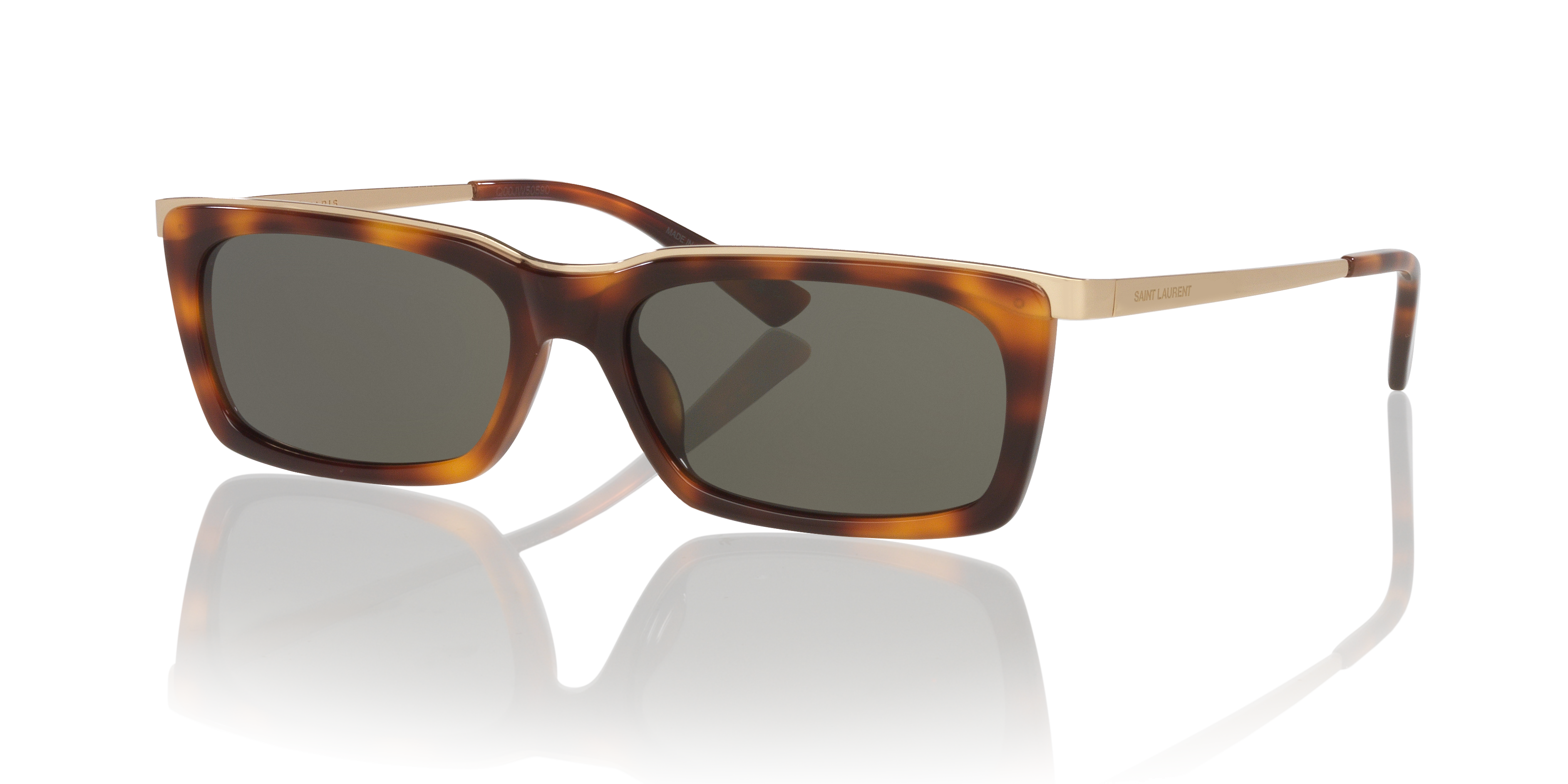 Saint Laurent SL 766 L (57 - 17) with Grey lenses and Tortoise