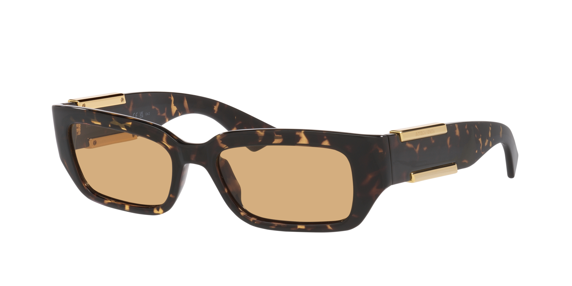 Bottega Veneta BV1406S M (53 - 18) with Yellow lenses and Tortoise