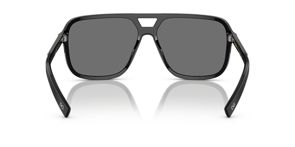 D&G メンズ *25,5cm Dolce&Gabbana DG4354 XL (61 - 15) com Lentes Cinza e Armação Preto