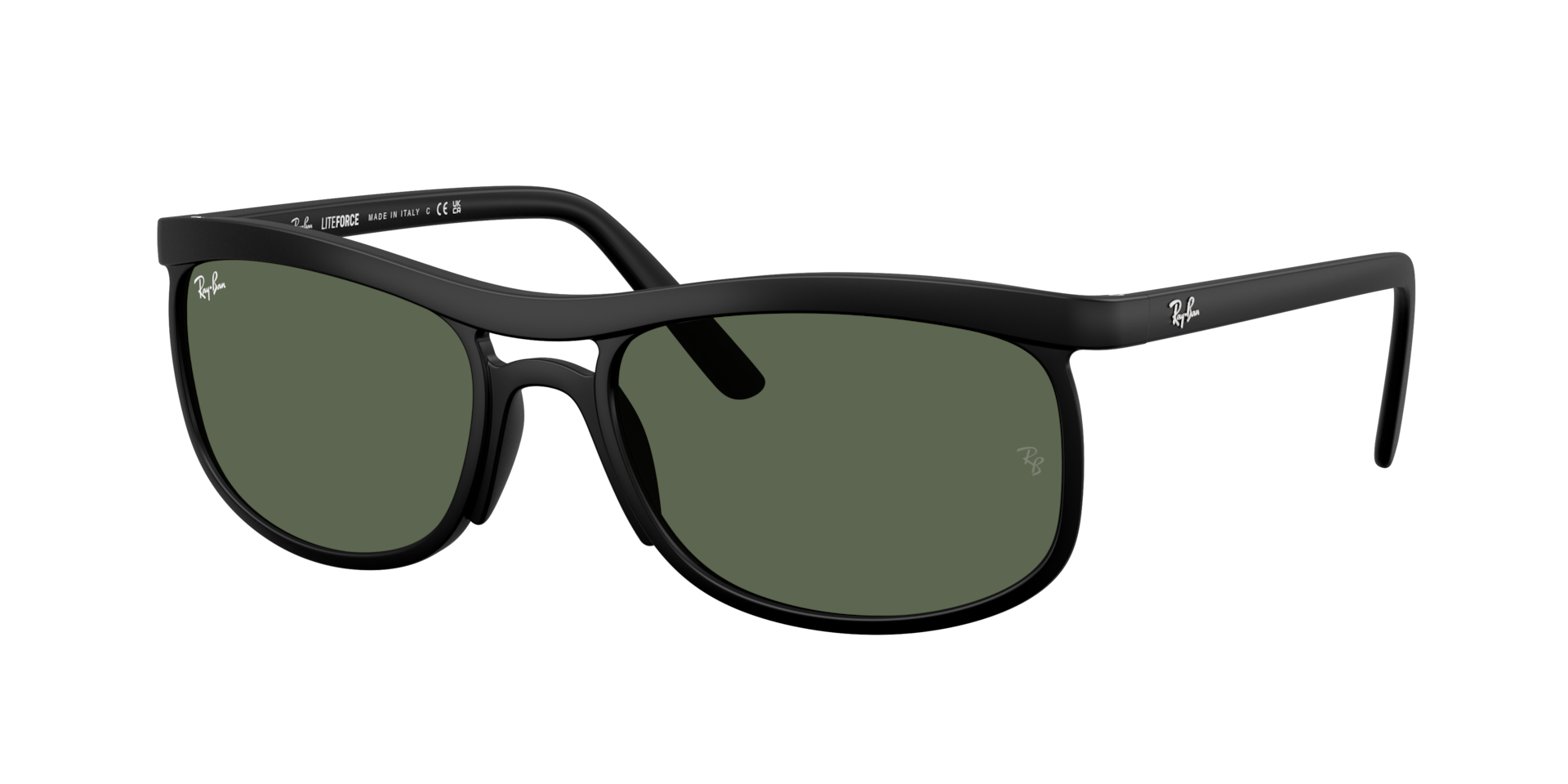 Ray-Ban Unisex Sunglass RB4452 Liteforce -  Frame color: Sand Black, Lens color: Dark Green