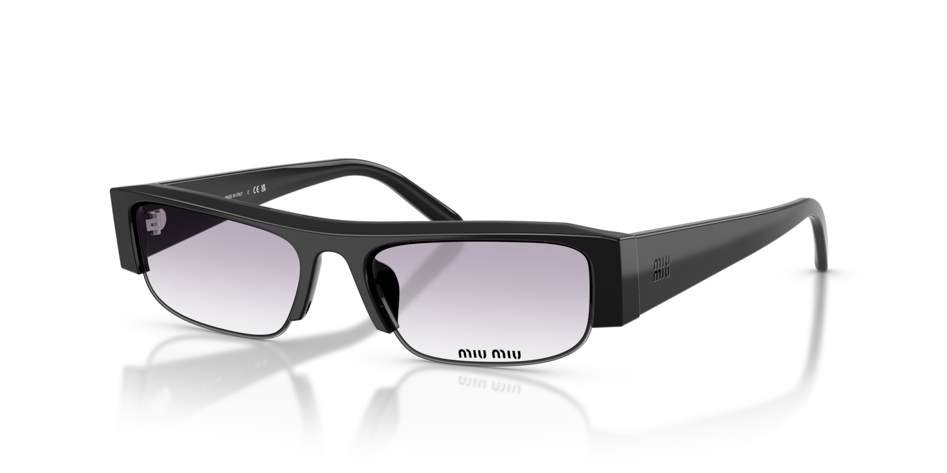 muuuuページ Miu Miu MU B07SF S (54 - 17) with Grey lenses and Black frame