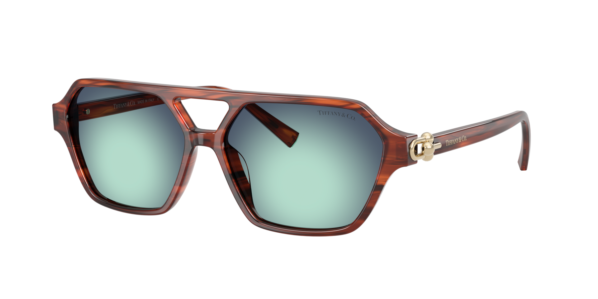 Tiffany & Co. Unisex Sunglass TF4264U -  Frame color: Ruby Striped Havana, Lens color: Gradient Blue