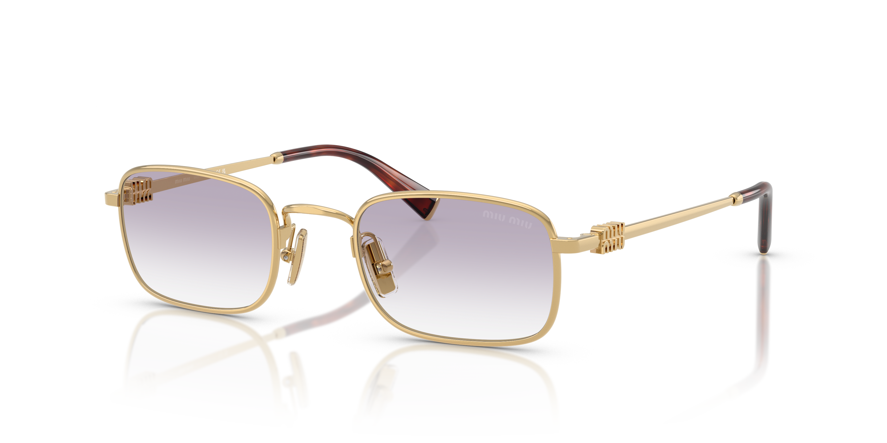 正規品 MIU MIU GLIMPSE サングラス Miu Miu MU A53S S (49 - 22) with Grey lenses and Gold frame