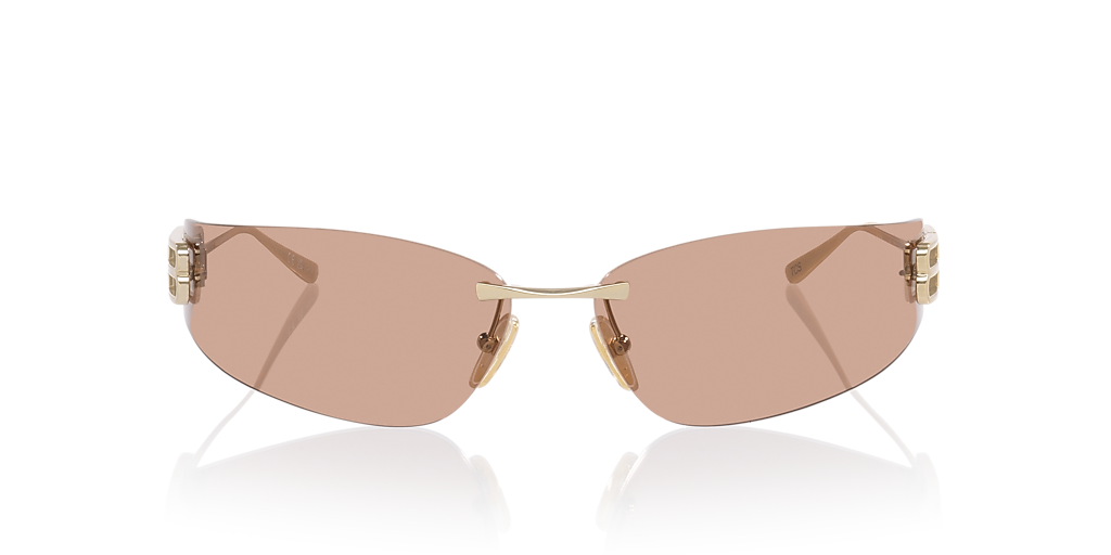 Balenciaga BB0484S XXL (76 - 15) with Brown lenses and Gold frame