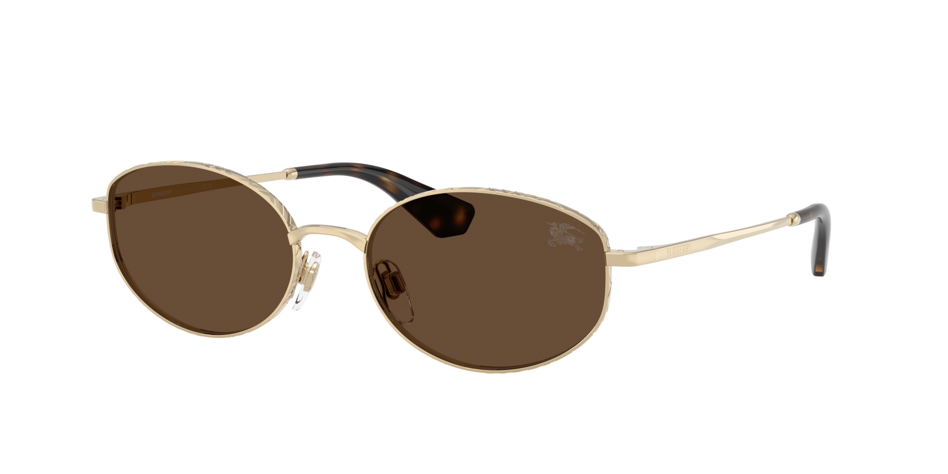 Burberry Woman Sunglass BE3169 -  Frame color: Light Gold, Lens color: Dark Brown