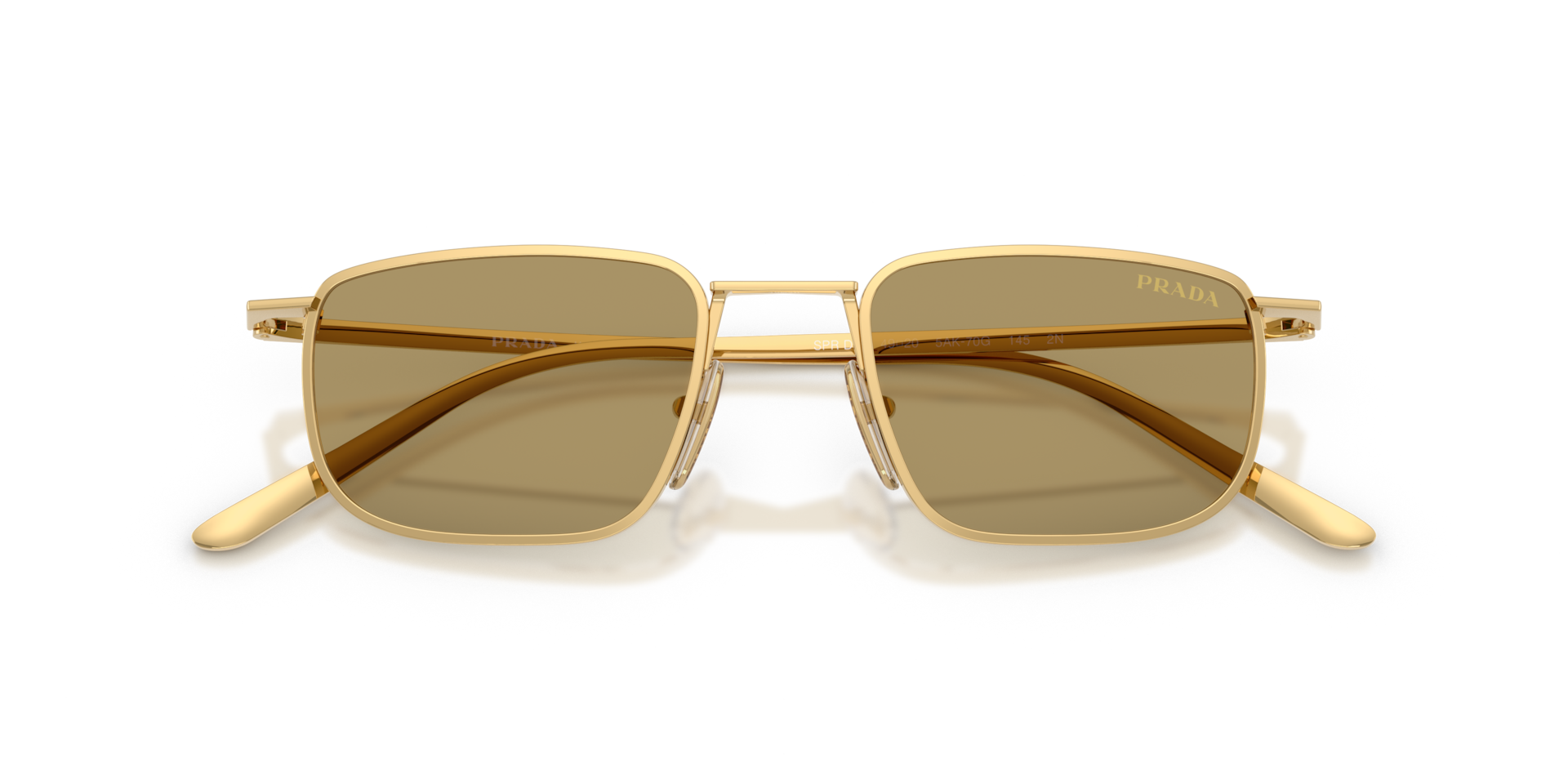 小物 PRADA khaki clear sunglasses Prada PR D52S M (49 - 20) with Green lenses and Gold frame