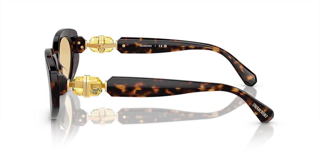 Swarovski SK6002 S (53 - 18) with Yellow lenses and Brown frame