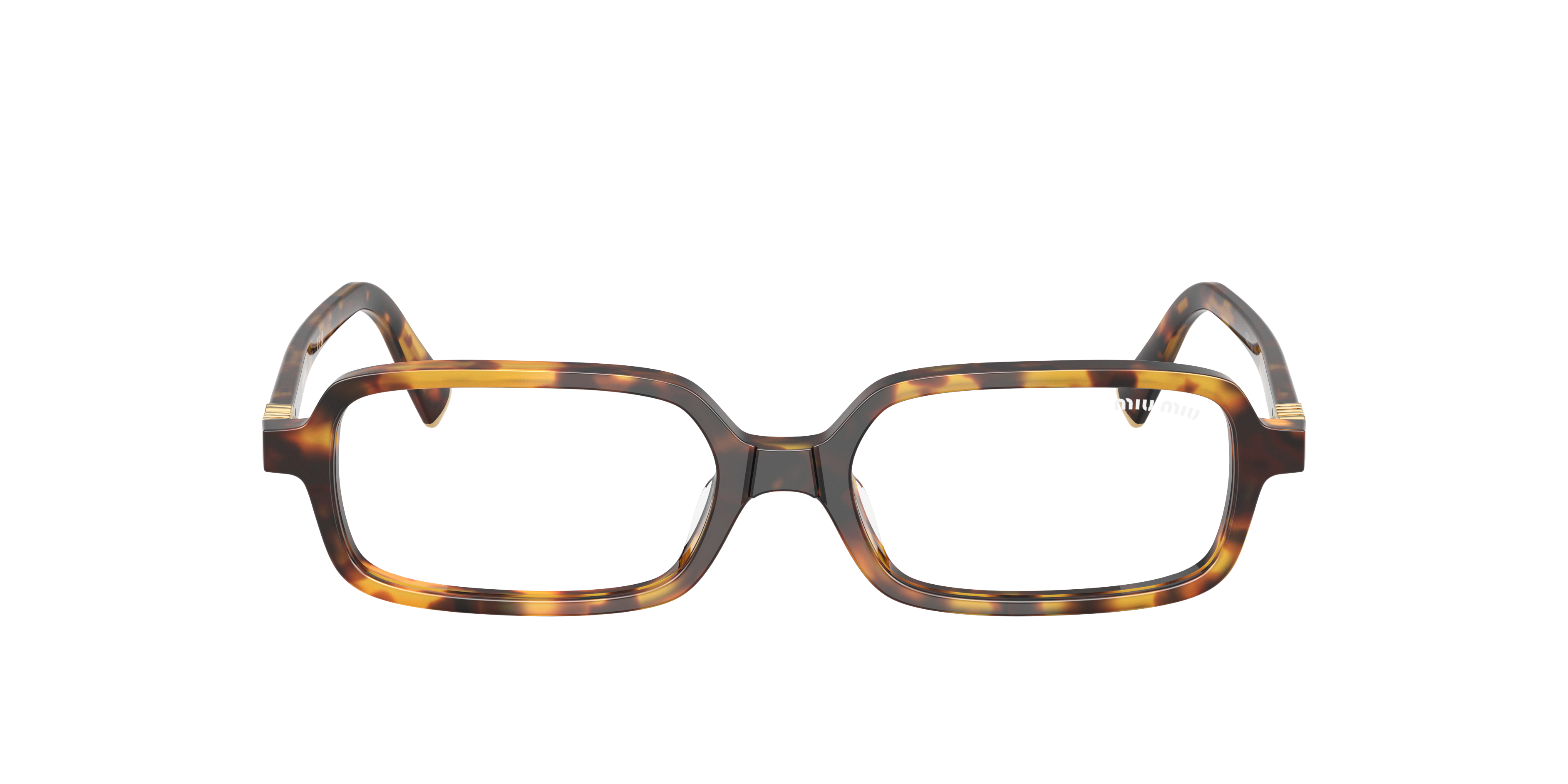 Miu Miu MU 11ZS S (51 - 16) with Transparent lenses and Tortoise